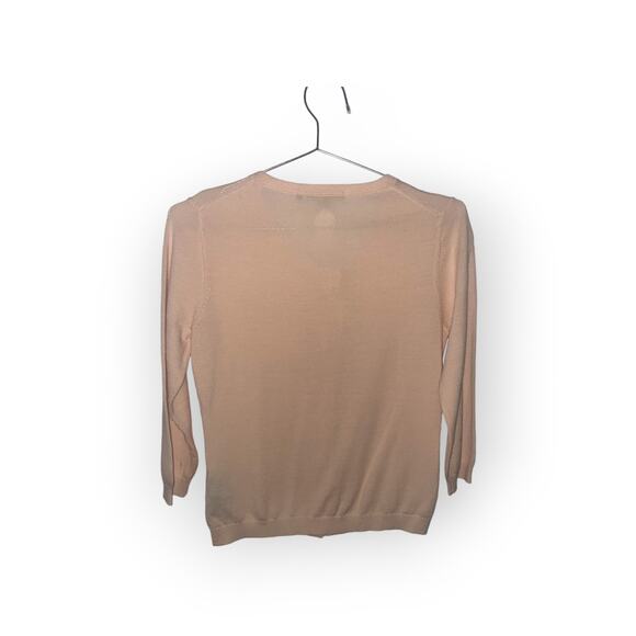 Boden Lightweight Sweater | Womens Sz 4 | Peach | Embellished Buttons | EUC - Picture 3 of 4